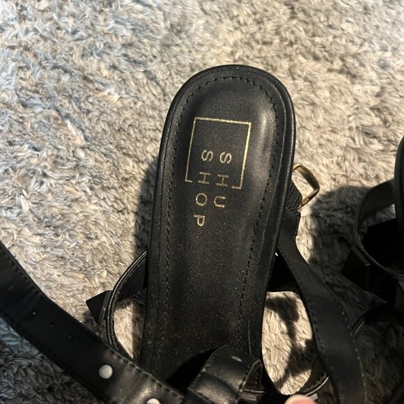 Shu Shop 3” heeled sandals w/ black spikes. Haley. size 7.5 - Picture 4 of 8